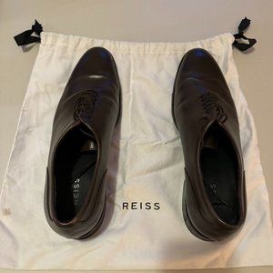 Reiss Leather Lace-up Dress Shoes in Dark Brown (EU 44 or US 10-1/2-11)